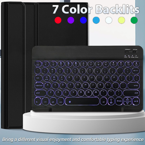 Funda Con Teclado Retroiluminado Samsung Galaxy Tab A9 Plus Color