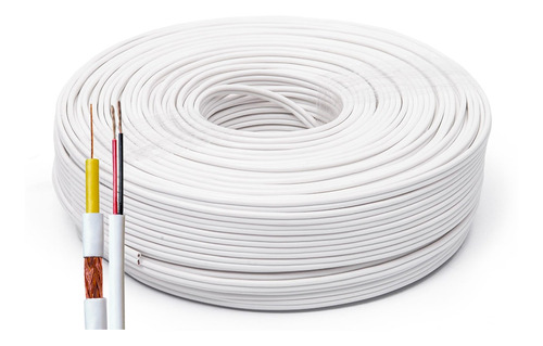 Cabo Câmeras Segurança 4mm 80% Bipolar 50 Metros Anatel Awg
