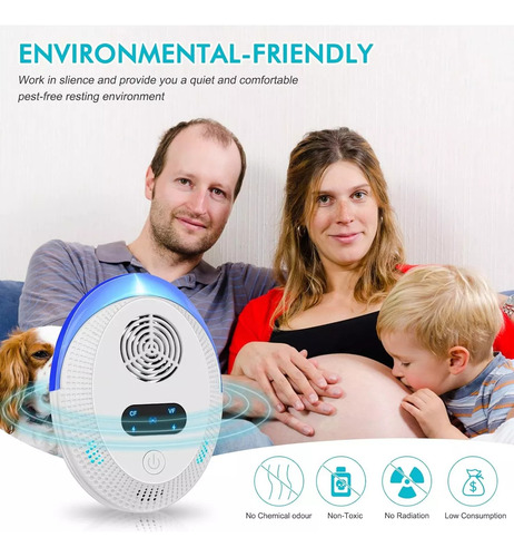 2× Repelente Eléctrico Ultrasonico Ratones Cucaracha Insecto