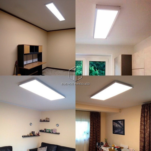 Imagen 6 de 10 de Panel Led 120x30 Cm Plafon Rectangular 50w Iluminacion Techo 1 Año De Garantia
