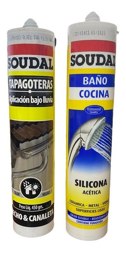 Siliconas Soudal Baño Cocina Y Tapagoteras