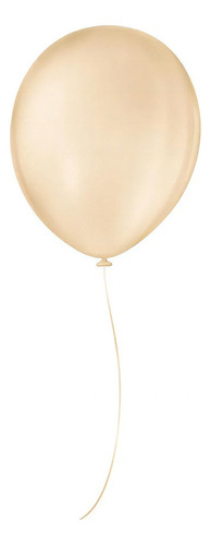 Balão De Festa Liso - 9  23cm - Bege - 50 Unidades - Balões 