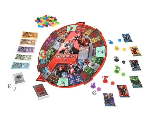 Juego D Mesa Monopoly Avengers Edition P/ Niños +8 Original