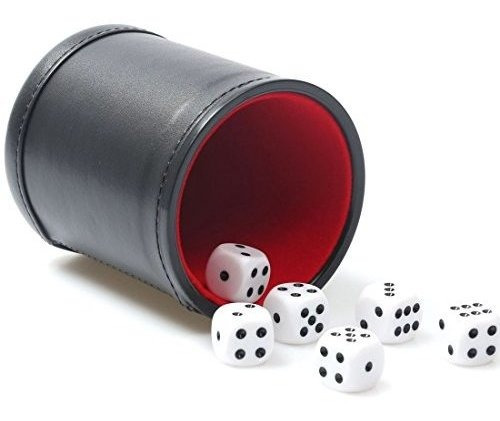 Reriver - Juego De Dados De Piel Sintética Con 6 Dados De L