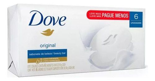 Jabón En Barra Dove Original Humectante Pack X 6
