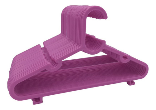 50 Ganchos Para Ropa Infantil Plastico Premium Resistentes Color Rosa