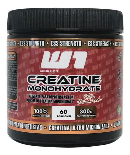 Creatina Monohidrato Ultramicronizada 300g Winkler Nutrition