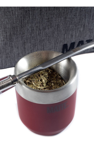 Mate Acero Inoxidable Térmico + Bombilla - Matte Ds Line-