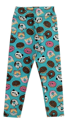 Imagem 9 de 10 de Kit 5 Calça Legging Infantil Menina Roupa Atacado