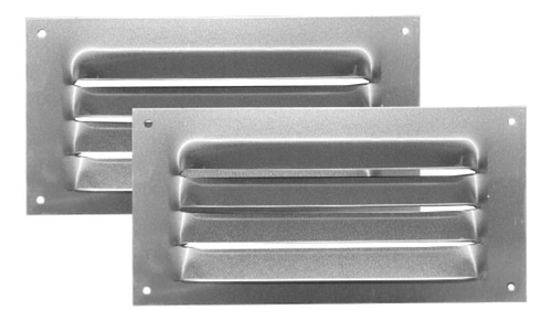 Kit De 2 Grades De Ventilação De Alumínio 20x10cm Itc