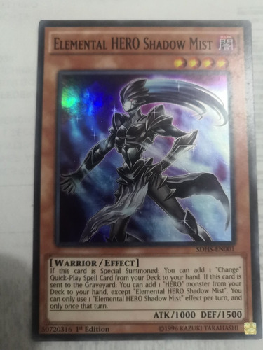 Elemental Hero Shadow Mist Super Rare Yugioh 