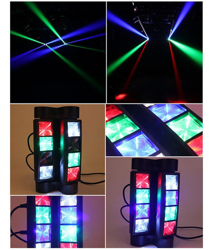 Eight Eyes Rgbw Mini Rotate Beam Light Luz De Escenario De