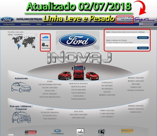 Catálogo Eletrônico Peças Ford Fusion 2015 2016 2017 2018