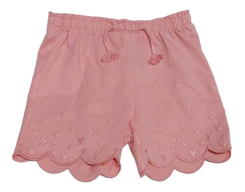 Pantalón Corto Con Bordados Marca H & M  Color Rosa