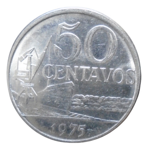 Nvs-moneda Brasil 50 Centavos 1975 - O3y#1 (Usado)