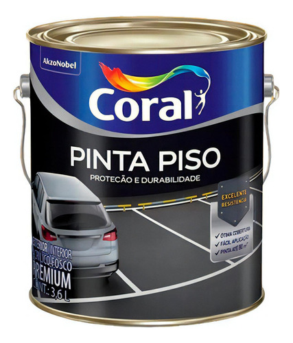 Tinta Pinta Piso Fosco Branca 3,6 Litros Coral Coral