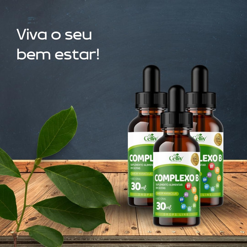 Complexo B (b1, B2, B3, B5, B6, B7, B9, B12) 30ml Celliv