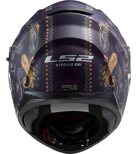 Casco Ls2 Ff320 Stream Pasly, color violeta mate