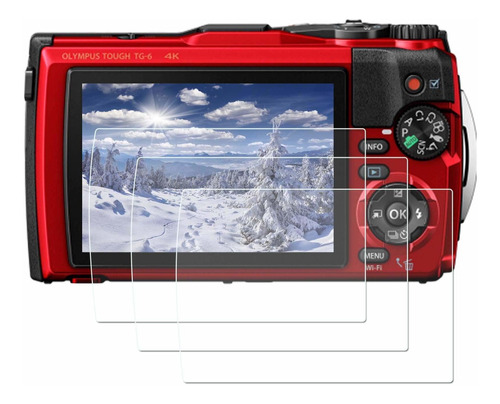 Protector Pantalla Tg-6 Tg-5 3 Para Camara Olympus Tough