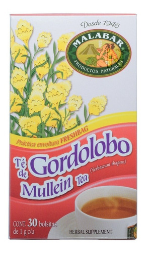 Imagen 4 de 4 de Te Gordolobo (30 Bolsitas) Malabar