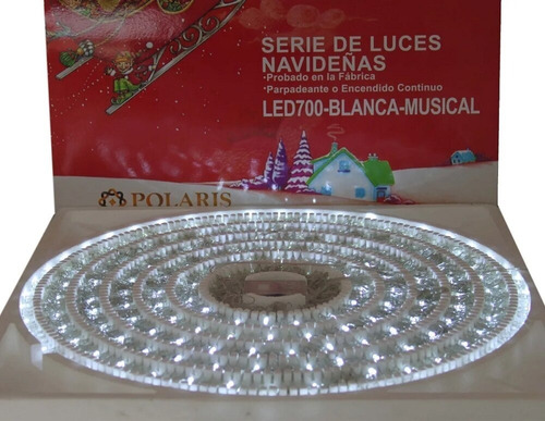 Imagen 3 de 3 de Polaris, Linea Led Musical Navideñas 400 Focos Luces Blanca