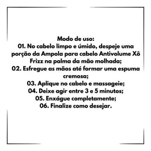 Ampola Para Cabelo Xô Frizz Forever Liss 15ml
