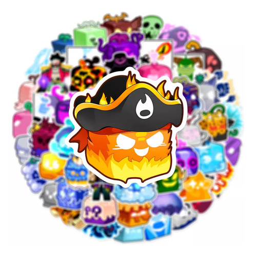 Yo Bn 300 Pegatinas Con Dibujos Animados Blox Fruits Game