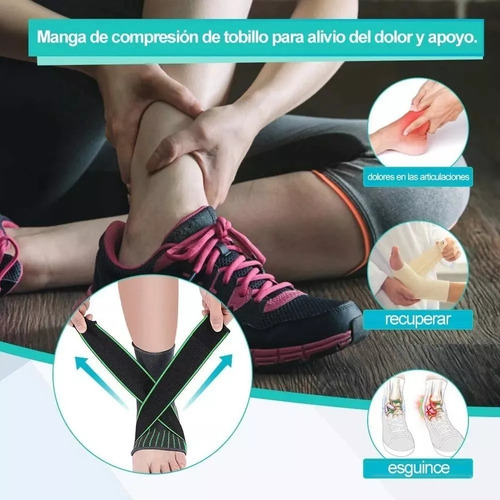 Tobillera Deportiva De Doble Compresión Ajustable