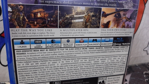 The Elder Scrolls Online Tamriel Unlimited De Ps4 Usado. (Usado)