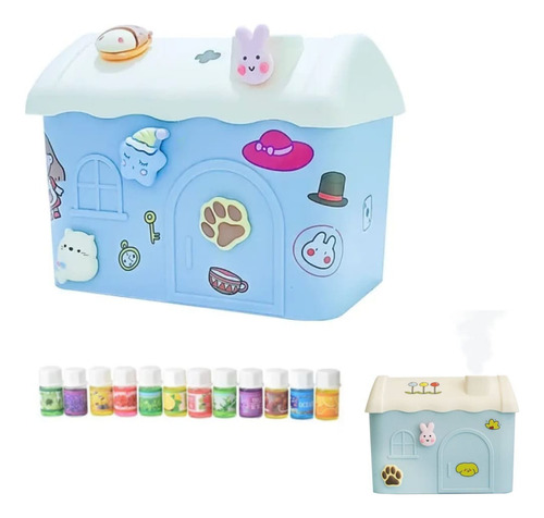 Humidificador Casita Con Sticker + 12 Esencias