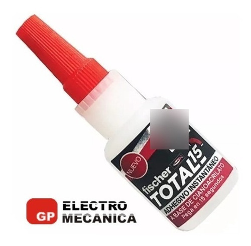 Imagen 2 de 9 de Pegamento Cianoacrilato Fischer Total 15 Instantaneo 10 Gr