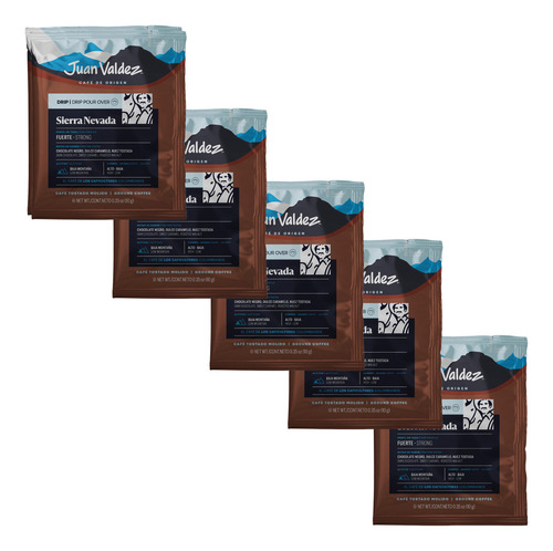 Café Drip Caribe Colombiano Juan Valdez Fuerte Forte 50g