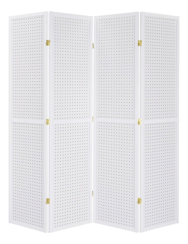Divisor De Habitación De 4 Paneles Pantalla Plegable Nombre Del Diseño Blanco