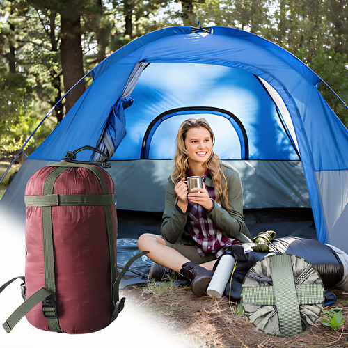 Saco De Dormir Para Acampar Al Aire Libre, Bolsa De Compresi