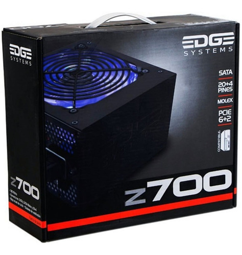 Fuente De Poder Acteck Blazar 700w Atx 24 Pin 3xsata Negro Negro