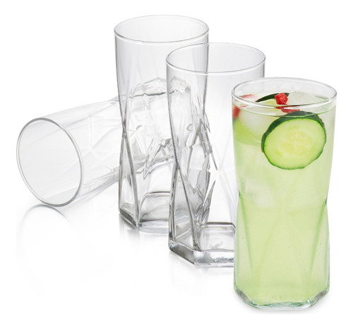 Set 6 Vasos Rombus 465 Ml Color Transparente