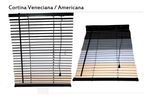 Cortina Veneciana Americana De Pvc 70 X 122 Cm