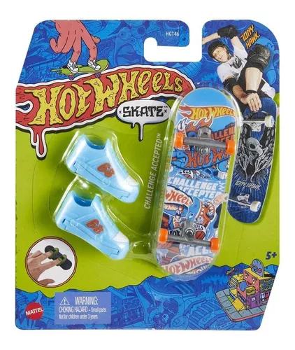 Skate De Dedo Hot Wheels Fingerboard Profissional Com Tênis