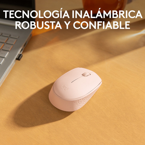 Mouse Óptico Inalámbrico Usb Logitech M170 Pequeño Rosa