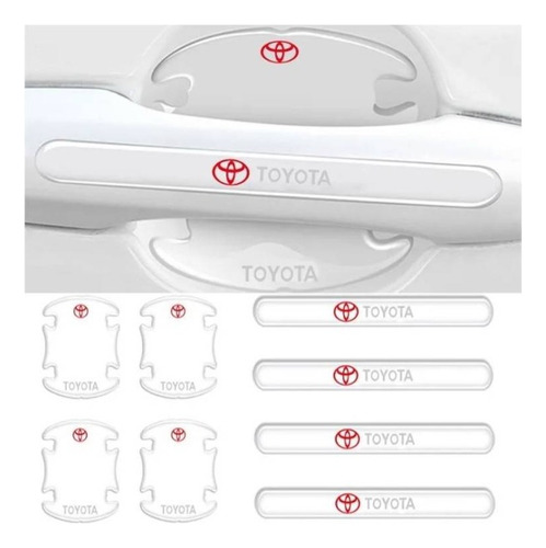 8pcs Protector Antiarañazos Para Manilla De Puertas Toyota