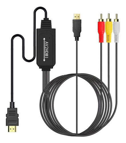 Cables Para Audio Vídeo Convertidor De Av A Hdmi, Rca A Hdmi