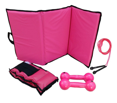 Kit Colchonete + Caneleira 5kg +halter 3kg + Corda.