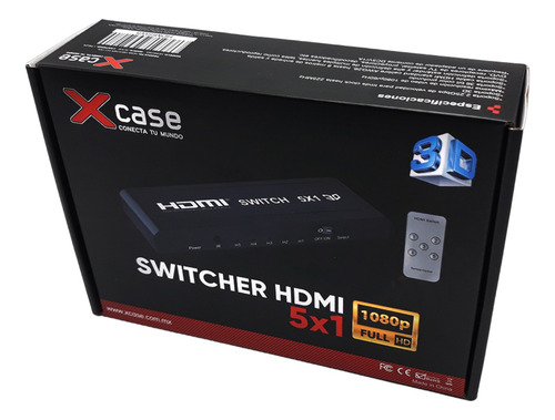 Switcher Xcase Hdmi 5x1 De Metal
