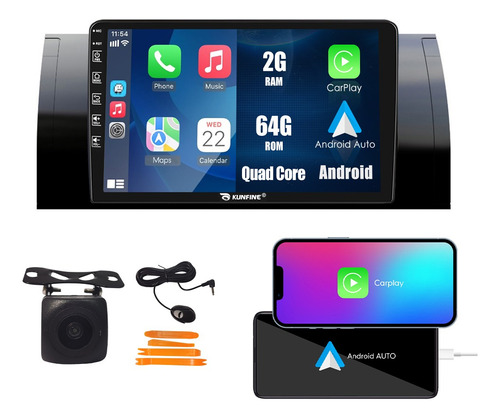 Radio Estéreo Android Para Bmw M5 E39 X5 E53 2+64g