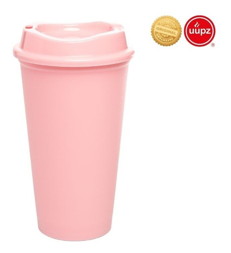 65 Vasos Reusables Cafeteros Tipo Star 16 Oz Bebida Caliente Color Rosa pastel