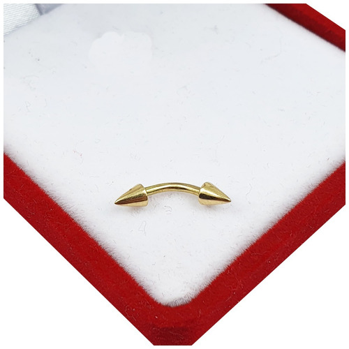 Piercing Oro 18k Para Ceja Unisex 0.6 Gramos 