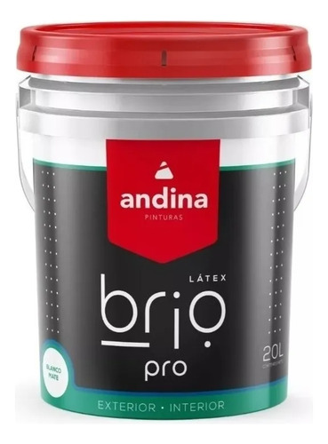 Pintura Andina Latex Blanco 20 Litros Interior Exterior Mate Blanco Mate