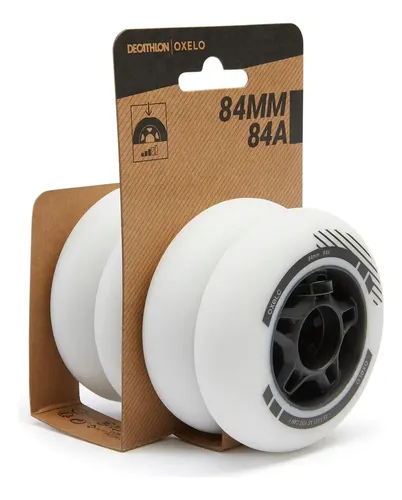 Lot De 8 Roues Roller TGHY 84A – 84 Ou 90 Mm, PU Haute Rebond, Sans Roulements, Pour Vitesse, Blanc