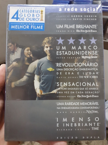 Dvd Duplo, Lacrado, Luva: A Rede Social - Jesse Eisenberg