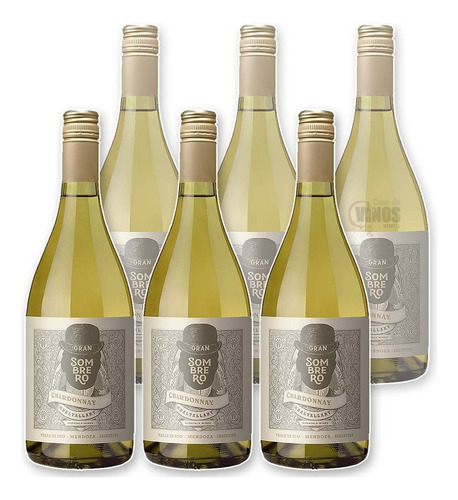 Vino Gran Sombrero Chardonnay Bodega Huentala Caja X 6